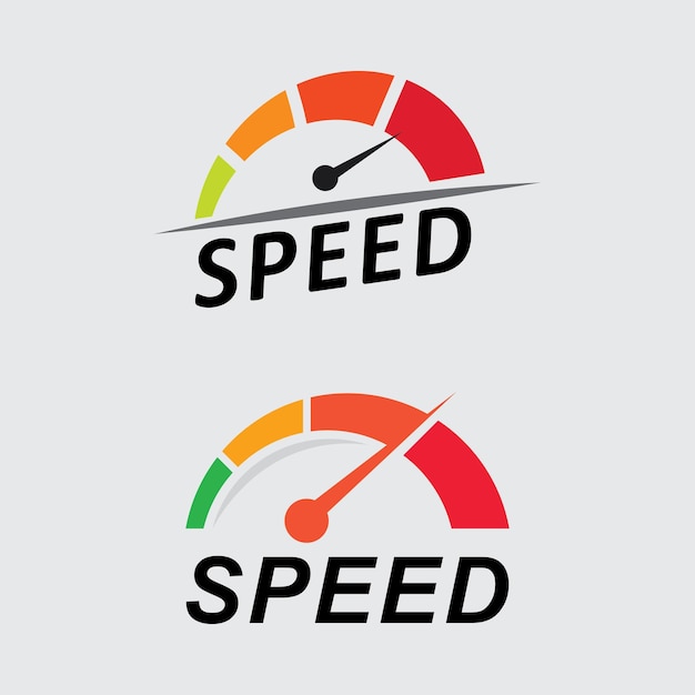 Velocidad logo diseño silueta velocímetro símbolo icono vectorspeed Auto coche Logo plantilla vector ilustración icono diseño