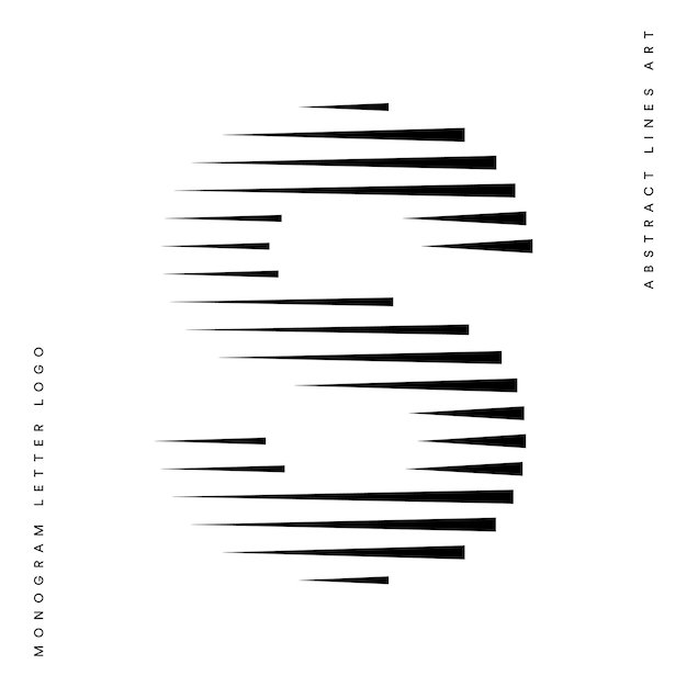Velocidad logo monograma letra s líneas resumen arte moderno vector ilustración