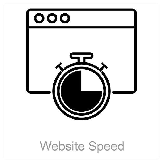 Vector velocidad del sitio web