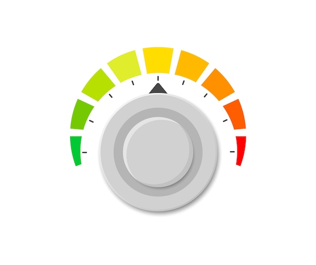 Velocímetro. Medidor de icono de vector. Estilo plano.