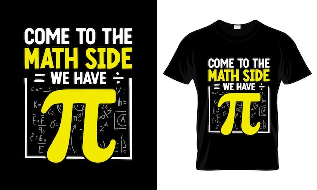 Ven al lado de las matemáticas tenemos coloridos diseños de camisetas gráficas de matemáticas.