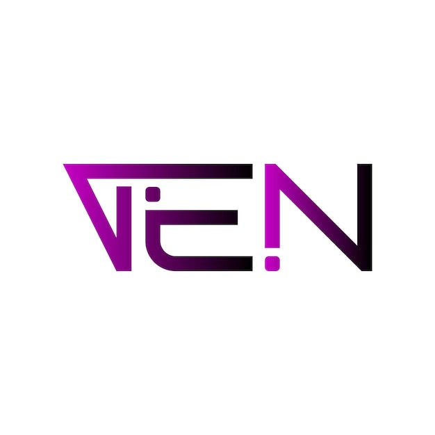 VEN logotipo de texto tipografía minimalista moderna icono vectorial letra inicial símbolo diseño de logotipo de negocio