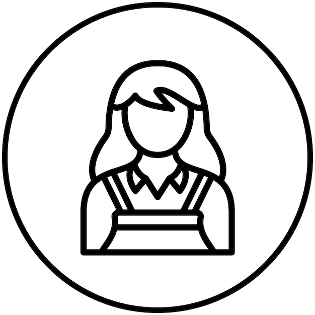 Vendedor de alimentos Ilustración de icono vectorial femenino del conjunto de iconos de Street Food