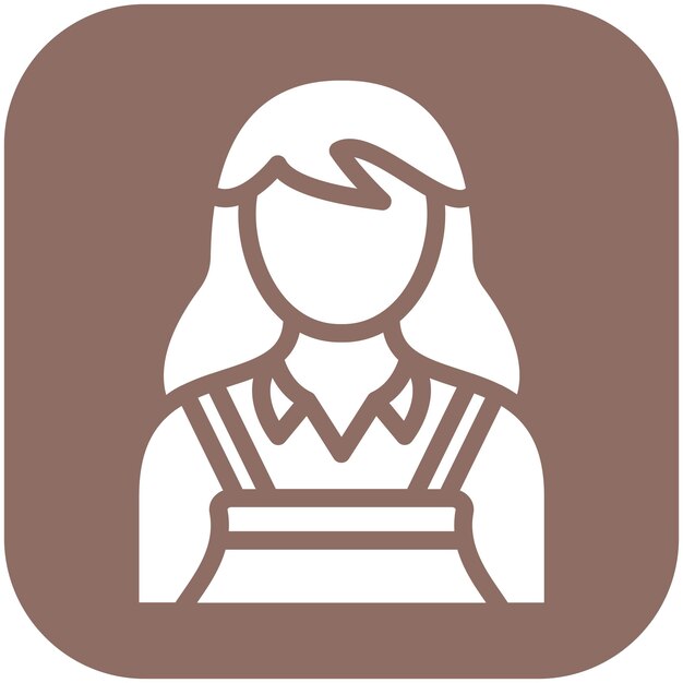 Vendedor de alimentos Ilustración de icono vectorial femenino del conjunto de iconos de Street Food