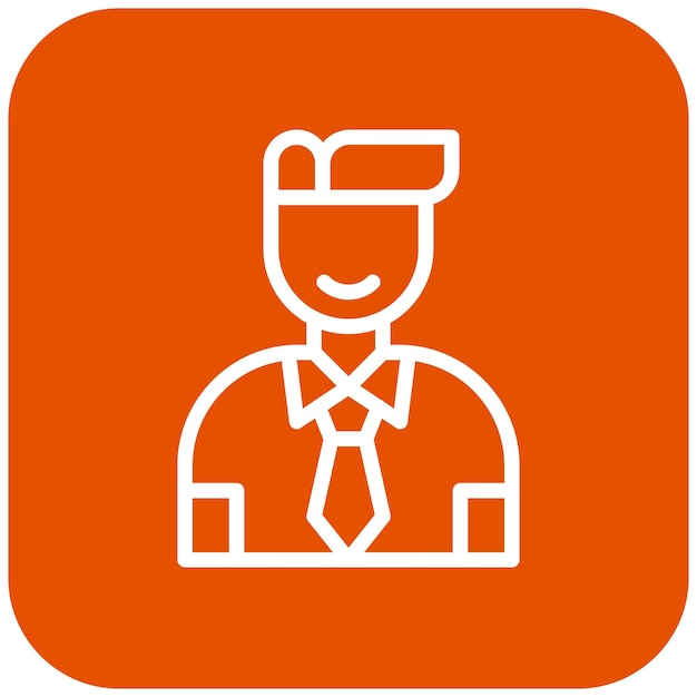 El vendedor es un hombre Vector Icon Design Ilustración