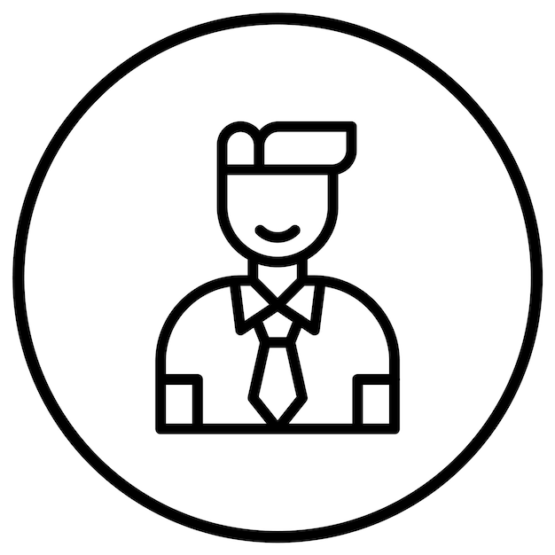 El vendedor es un hombre Vector Icon Design Ilustración