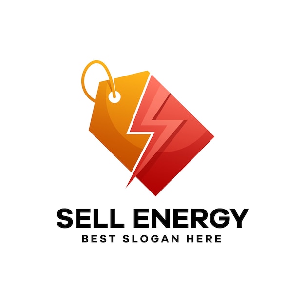 Vender diseño de logotipo de gradiente de energía