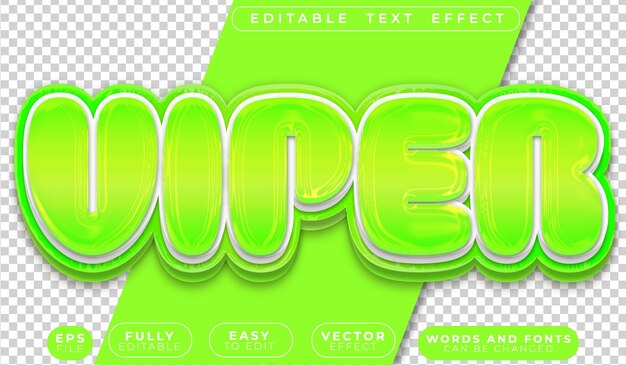 El veneno de la víbora verde tóxico es un archivo de texto vectorial totalmente editable