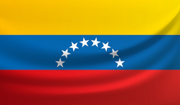 Vector venezuela agitando bandera ilustración vectorial