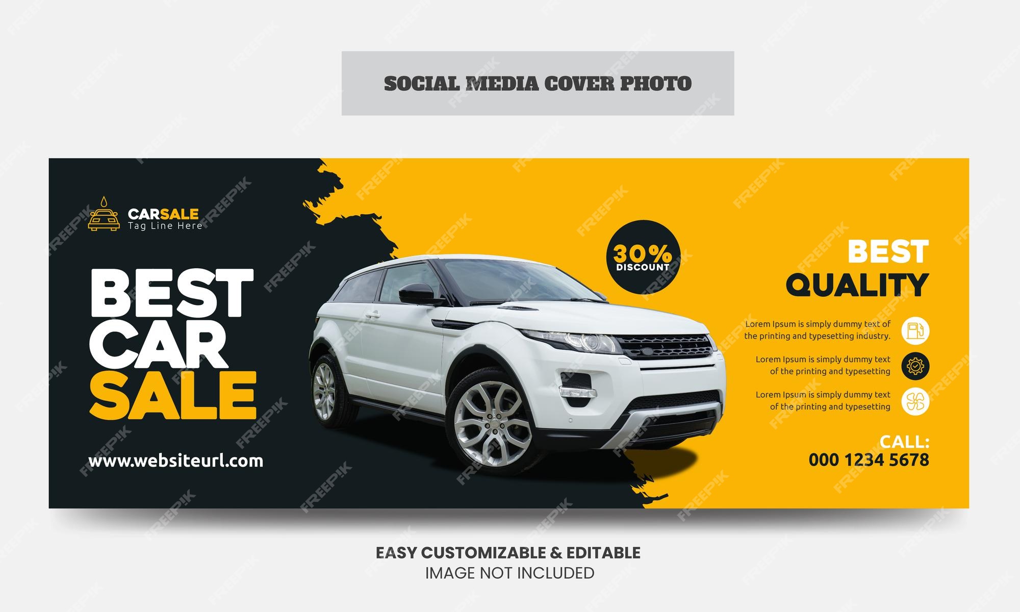 Venta de autos en redes sociales plantilla de foto de portada de facebook  servicio de venta de autos en redes sociales | Vector Premium