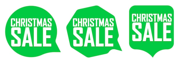 Venta de banderas de Navidad plantilla de diseño Conjunto de etiquetas de descuento de Navidad ofrecen insignia nuevo vector de colección