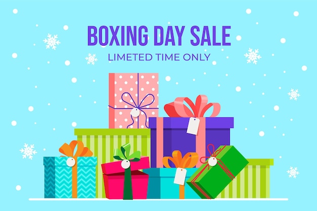 Venta de boxing day de diseño plano