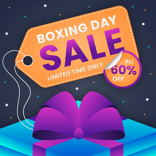 Venta de boxing day de diseño plano