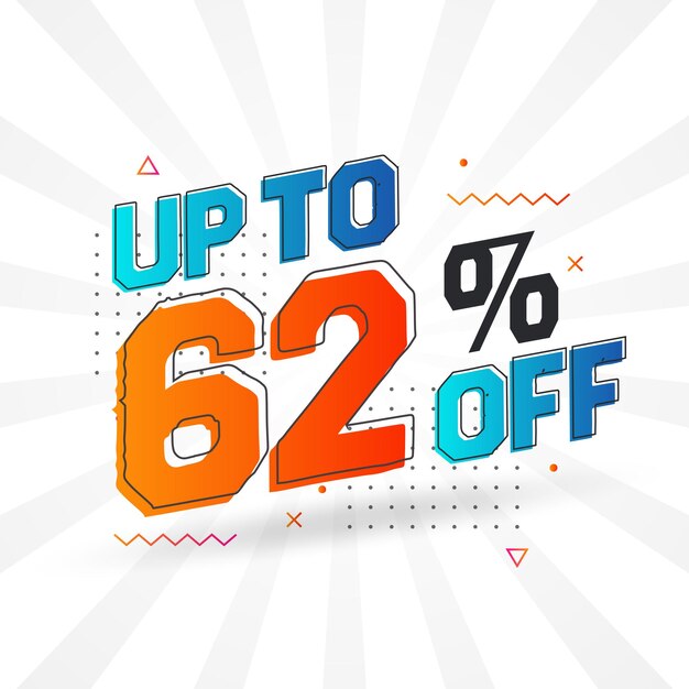Venta de campaña publicitaria hasta un 62% de descuento en el diseño promocional