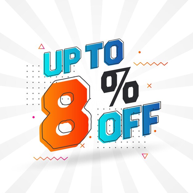 Venta de campaña publicitaria hasta un 8% de descuento en el diseño promocional