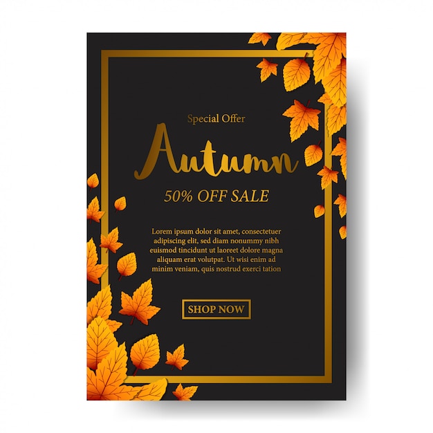 Venta de carteles de otoño