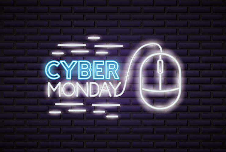 Vector venta de cyber lunes