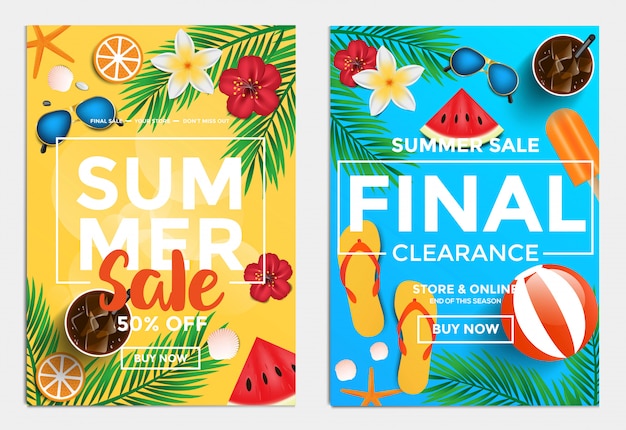 Venta y descuento Banner - Venta de verano