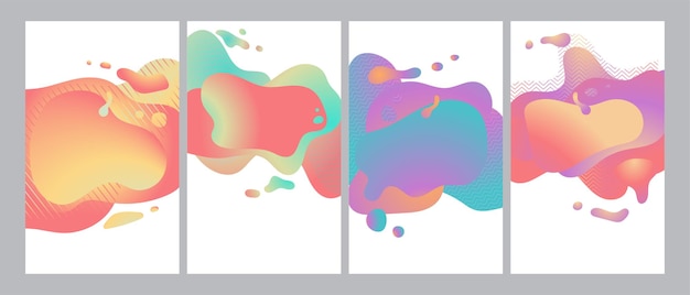 Venta de descuento promoción colección de banners vector o carteles en estilo fluido moderno. Diseño de plantilla para venta de temporada grande. Hasta 50, 30, 70 por ciento de descuento y oferta especial.