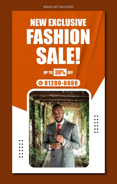 Venta de diseño de moda en la historia de Instagram