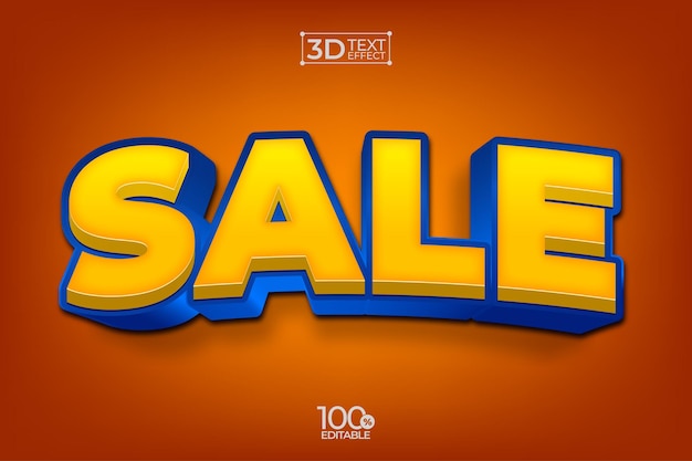Venta efecto de texto 3d