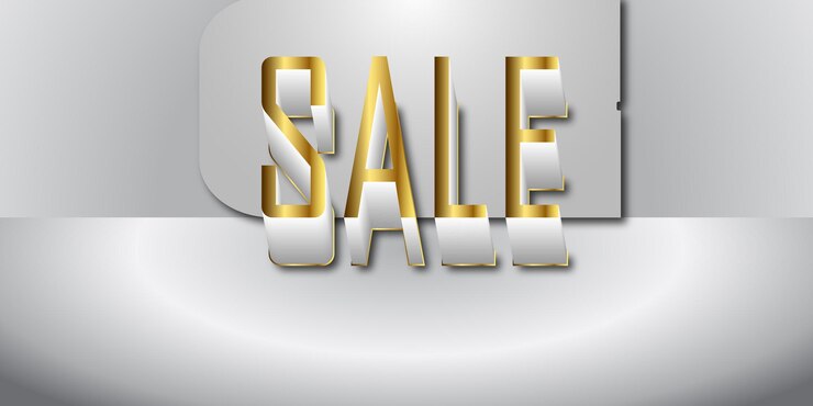 Vector venta de efecto de texto editable moderno estilo de texto 3d