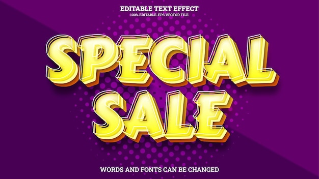 Venta especial editable de efectos de texto 3D