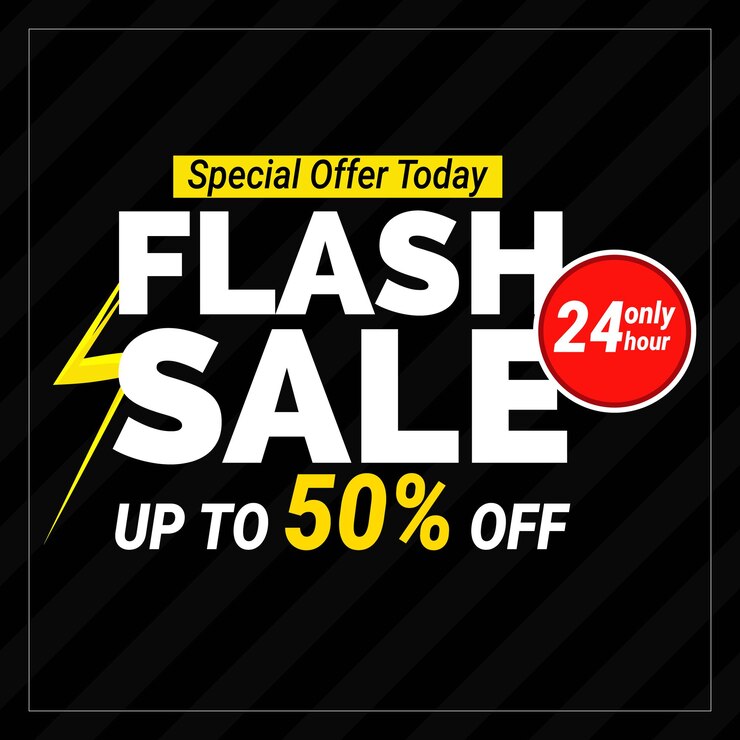 Venta flash hasta un 50% de descuento