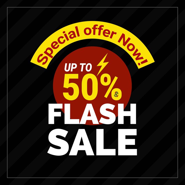 Venta flash hasta un 50% de descuento