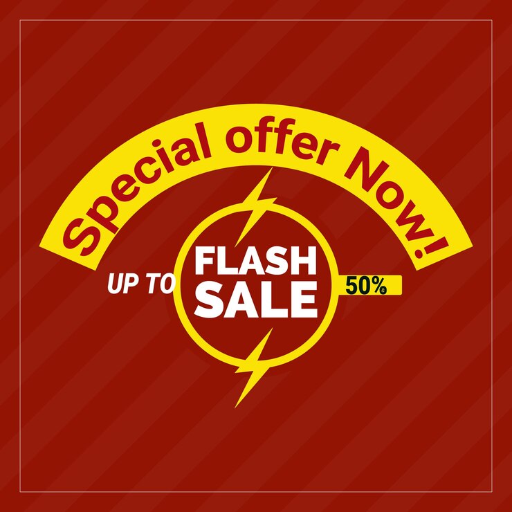 Venta flash hasta un 50% de descuento