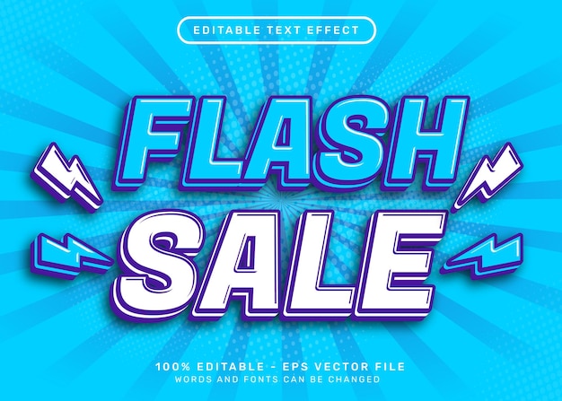 venta flash efecto de texto 3d y efecto de texto editable