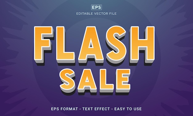 Venta flash efecto de texto editable 3d eps premium con fondo