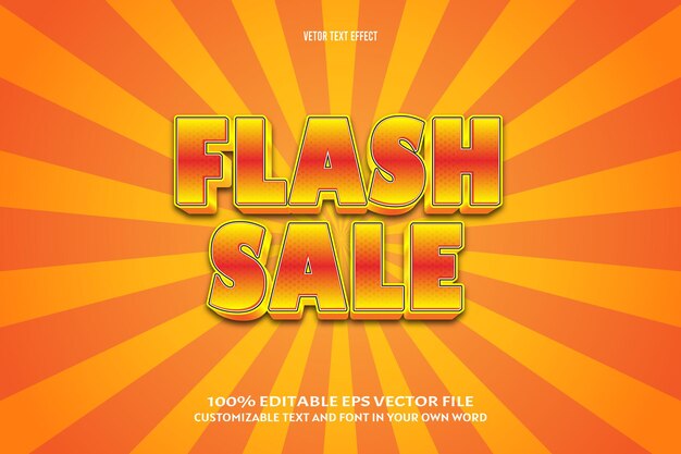 Venta flash efecto de texto editable 3d relieve estilo cómic