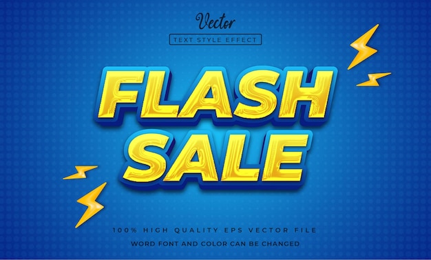 Venta flash efecto de texto editable compras y estilo de texto de oferta