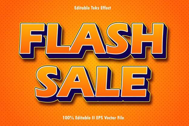 Venta en flash Efecto de texto editable Estilo de gradiente de relieve 3D