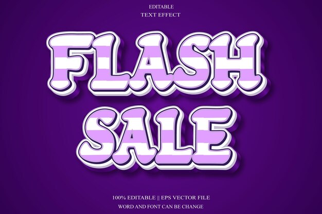 Venta en flash Efecto de texto editable Estilo de gradiente de relieve 3D