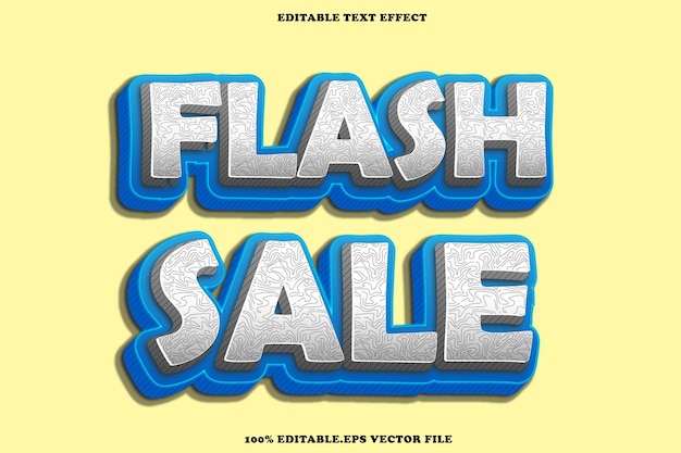 Venta en flash Efecto de texto editable Estilo de gradiente de relieve en 3D