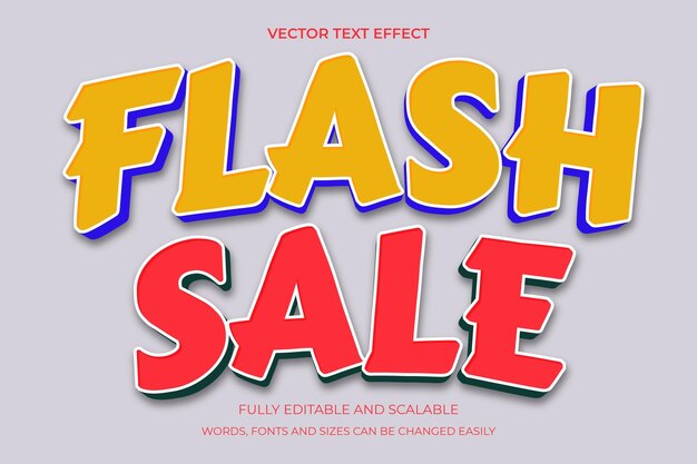 VENTA FLASH ESTILO 3D EFECTO DE TEXTO EDITABLE