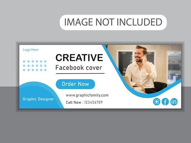 Venta flash página de portada de Facebook línea de tiempo plantilla de banner de anuncio web con foto lugar diseño moderno b oscuro