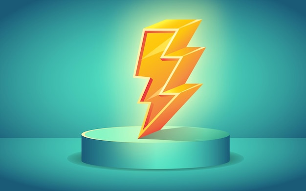 Venta flash thunder icon 3d