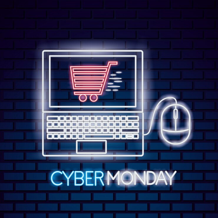 Vector venta de lunes cibernético