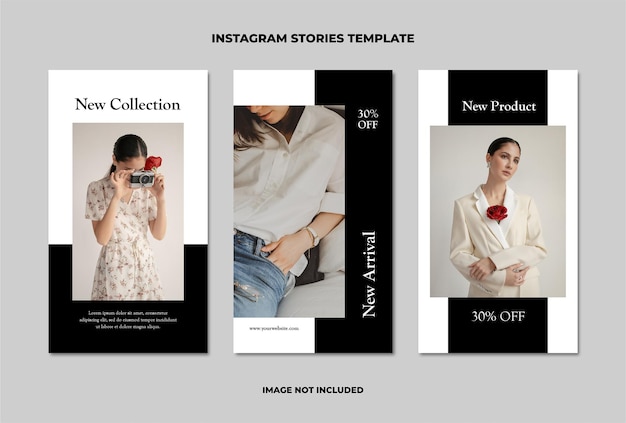 Venta de moda y colección de historias de Instagram
