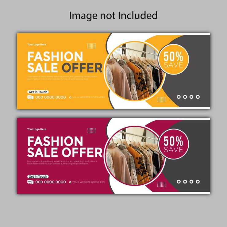 venta de moda diseño de banner de redes sociales o diseño de portada de facebook