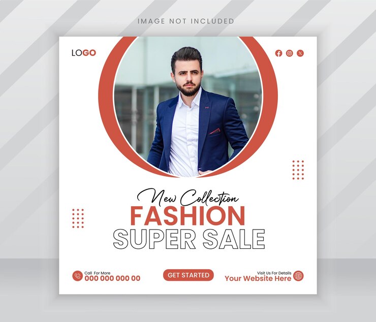 venta de moda con estilo plantilla de publicación de redes sociales