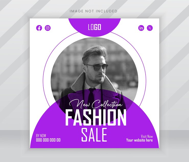 venta de moda con estilo plantilla de publicación de redes sociales