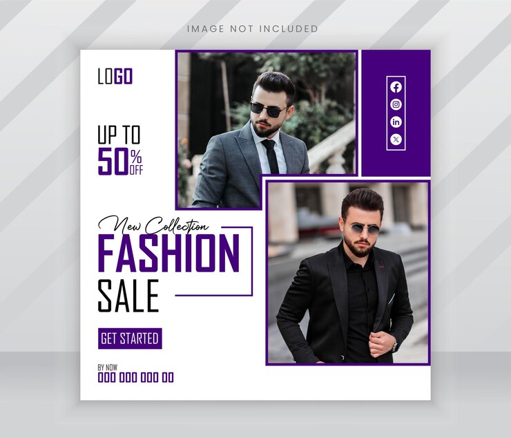 venta de moda con estilo plantilla de publicación de redes sociales