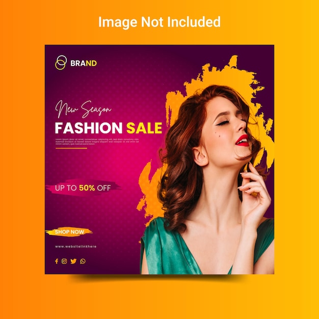 Venta de moda instagram facebook social midea post diseño de banner y plantilla de banner web