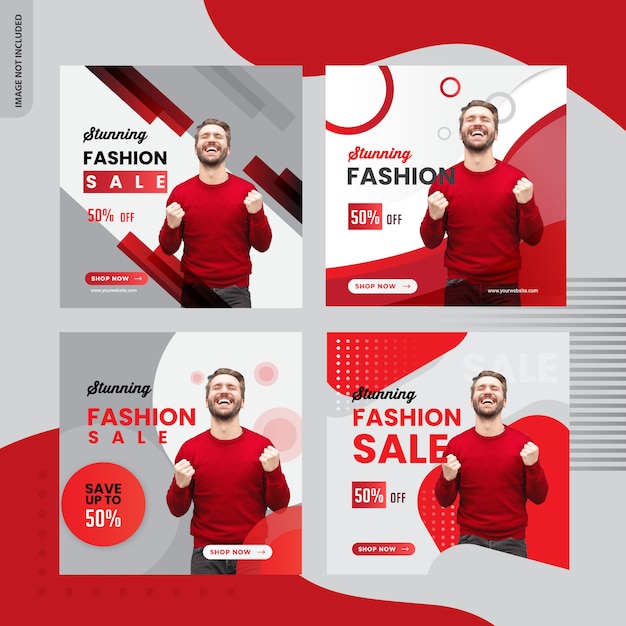 Venta de moda, instagram post banner design