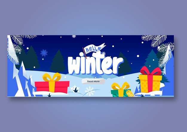 Venta de moda de invierno moderna o plantilla de diseño de portada de facebook de negocios