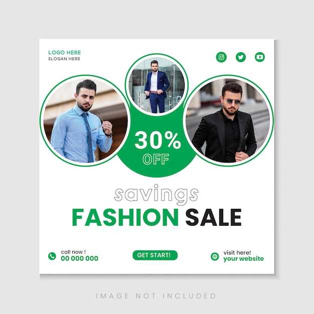 Venta de moda plantilla de diseño de publicaciones en redes sociales